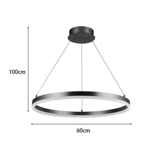 Chandelier Nebrian Led gold metal D60x15cm