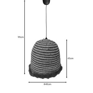Chandelier Nolie Inart with ropes D40x99cm