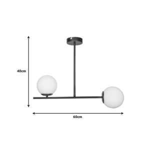 Chandelier Opedro E27 black metal 60x30x40cm