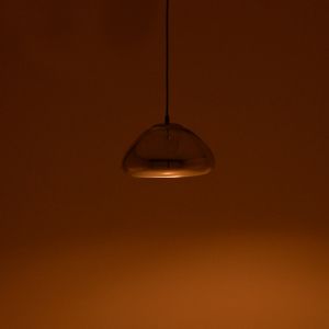 Chandelier Ovalone silver metal-glass D18x11cm