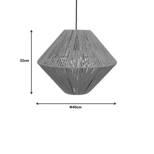 Chandelier Palmo rope in natural color D40x32cm