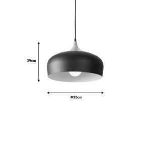 Chandelier Pedrity black metal D35x29cm