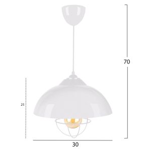 Chandelier Pendant white cover, white bulb grille Hm7621,02