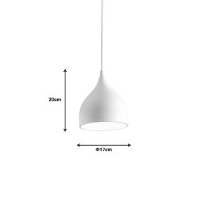 Chandelier Perce white metal D17x20cm