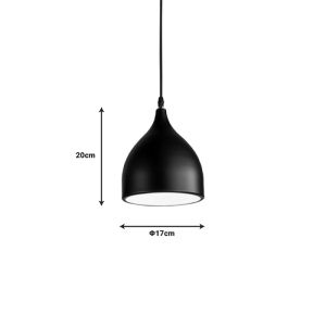 Chandelier Perce black metal D17x20cm