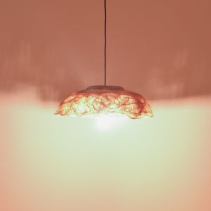 Chandelier Pictere abaca wood in natural color D50x20cm