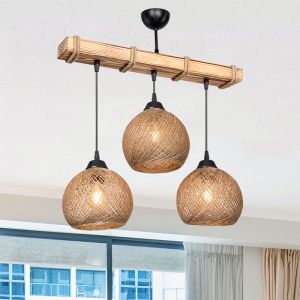 Chandelier Pwl-1120 E27 walnut-beige 50x18x63cm