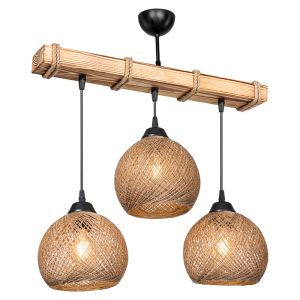 Chandelier Pwl-1120 E27 walnut-beige 50x18x63cm