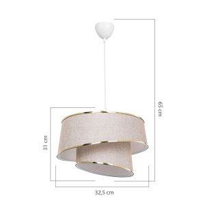 Chandelier Pwl-1127 27 beige-gold-white D32.5x65cm