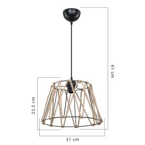 Chandelier Pwl-1160 E27 black 30x54cm