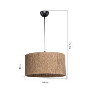 Chandelier Pwl-1184 E27 brown D40x75cm
