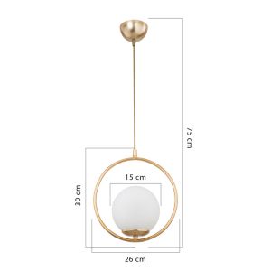 Chandelier Pwl-1193 E27 gold D26x75cm