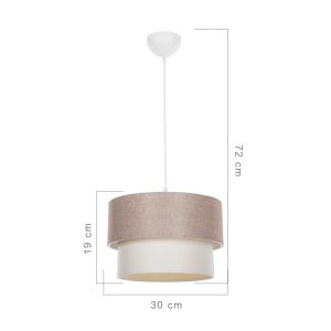 Chandelier Pwl-1194 E27 beige D30x72cm