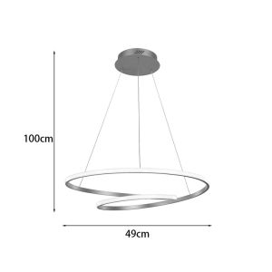 Chandelier Rexon Led golden metal D49x12cm