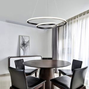 Chandelier Rexon Led black metal D49x12cm
