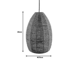 Ropal E27 natural rope chandelier D29x40cm