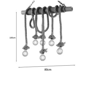 Chandelier Ropily Ii natural metal rope 80x100cm