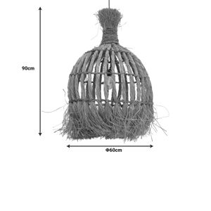 Sannel Mendong chandelier in natural lampshade D60x90cm