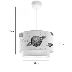 Chandelier Saturn multicolor-white D30x20cm