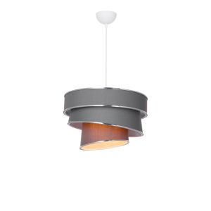 Chandelier Tazma fabric in gray color D38x65cm