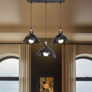 Chandelier Triha Pp in black color 60x22x90cm