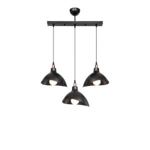 Chandelier Triha Pp in black color 60x22x90cm