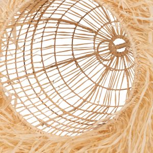 Chandelier ημ7889 palm leaf fibers in natural color D40x55hcm