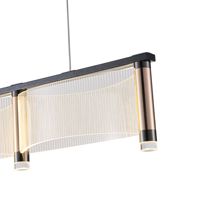 Acrylic Chandelier Led 2 Lamps Led 2χ16w 3024lm 3000k 600x270x175mm French Gold Arte Illumina Ravena