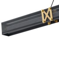 Chandelier aluminum Led 21w 1260lm 3000k 1200x1200mm black-gold Arte Illumina Luis