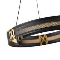Chandelier aluminum Led 21w 1260lm 3000k Φ420mm black-gold Arte Illumina Luis