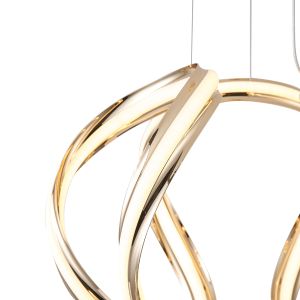 Chandelier aluminum Led 38w 2800lm 3000k Φ60mm gold Arte Illumina Orbit