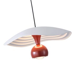 Chandelier aluminum Led 8w 400lm 3000k Φ230mm red Arte Illumina Enigma