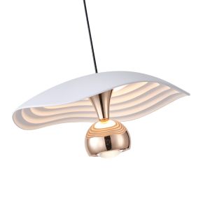 Chandelier aluminum Led 8w 400lm 3000kφ230mm gold Arte Illumina Enigma