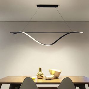 Chandelier aluminum-silicone Led 12w 780lm 3000k 1200x1400mm black Arte Illumina Waves