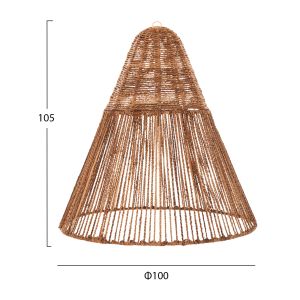 Chandelier banana wood natural color D100x100-105hcm Hm4034