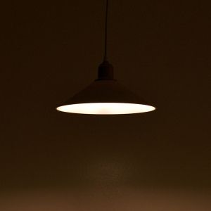 Chandelier in white and bronze D30x62cm