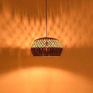 Chandelier in natural lampshade D50x27cm