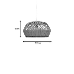 Chandelier in natural lampshade D50x27cm