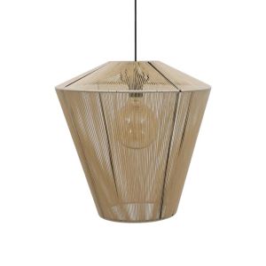 Cream-colored chandelier measuring 40x40cm