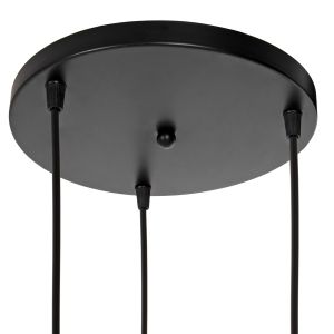 Chandelier for 3 bulbs black metal D34x128hcm Hm4089