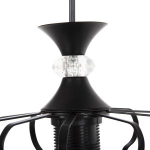 Chandelier for 3 bulbs black metal D34x128hcm Hm4089