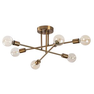 Chandelier for 6 lamps bronze 64x64x30cm