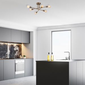 Chandelier for 6 lamps bronze 64x64x30cm