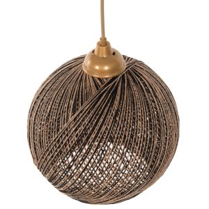 Indoor chandelier, gold-black braided rope, D24x69cm Fb97645,01