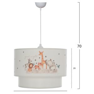 Chandelier for children's room, fabric, D30x70cm Hm7572,03