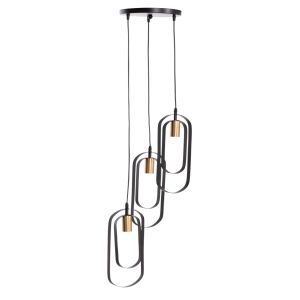 Ceiling chandelier Biut Hm7528.11 black metal-golden foil Φ23x139cm.