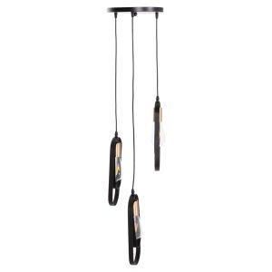 Ceiling chandelier Biut Hm7528.11 black metal-golden foil Φ23x139cm.