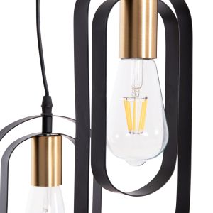 Ceiling chandelier Biut Hm7528.11 black metal-golden foil Φ23x139cm.