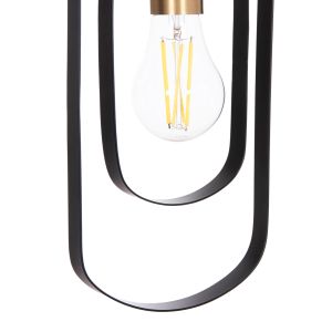 Ceiling chandelier Biut Hm7537.11 black metal-gold foil 15.5x4x130cm.