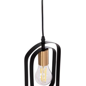 Ceiling chandelier Biut Hm7537.11 black metal-gold foil 15.5x4x130cm.